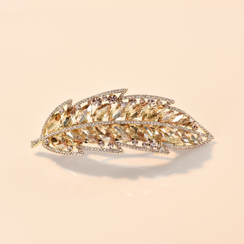 Women's Sweet Beauty Plant Leaf Hair Clip - Champagne - image 7