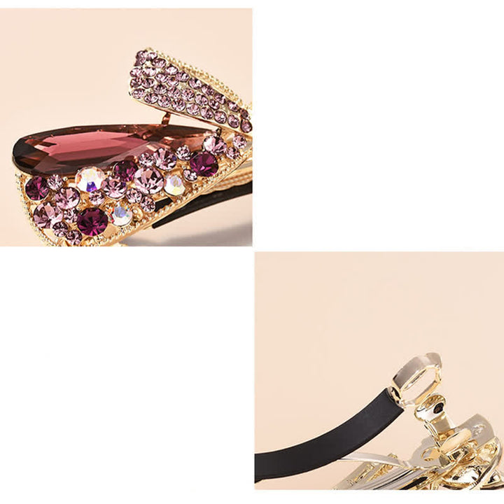 Women's Unique Bow Rhinestones Decor Hair Clip - image 3