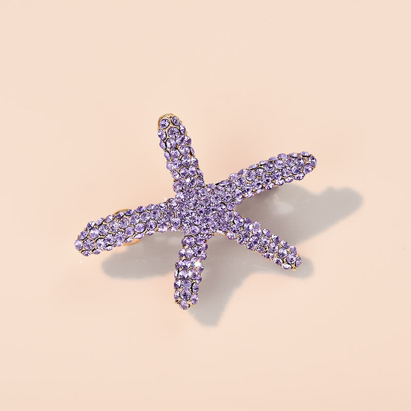 Women's Diamante Sea Marine Animal Life Hair Clip - Violet - image 5