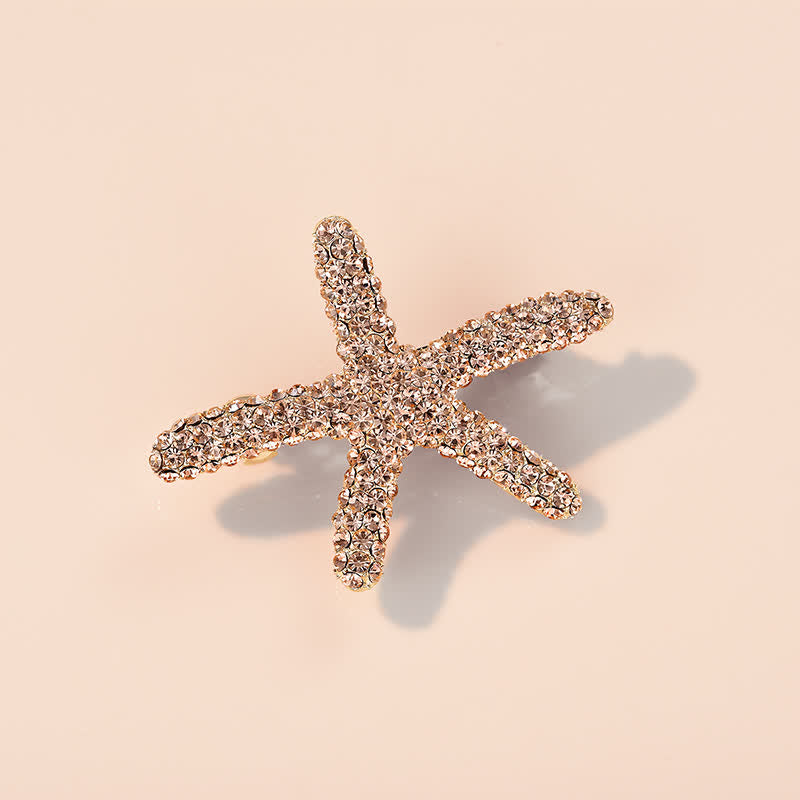 Women's Diamante Sea Marine Animal Life Hair Clip - Champagne - image 0