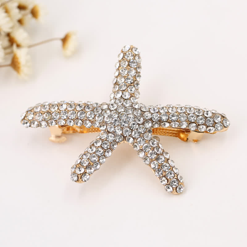 Women's Diamante Sea Marine Animal Life Hair Clip - White - image 7