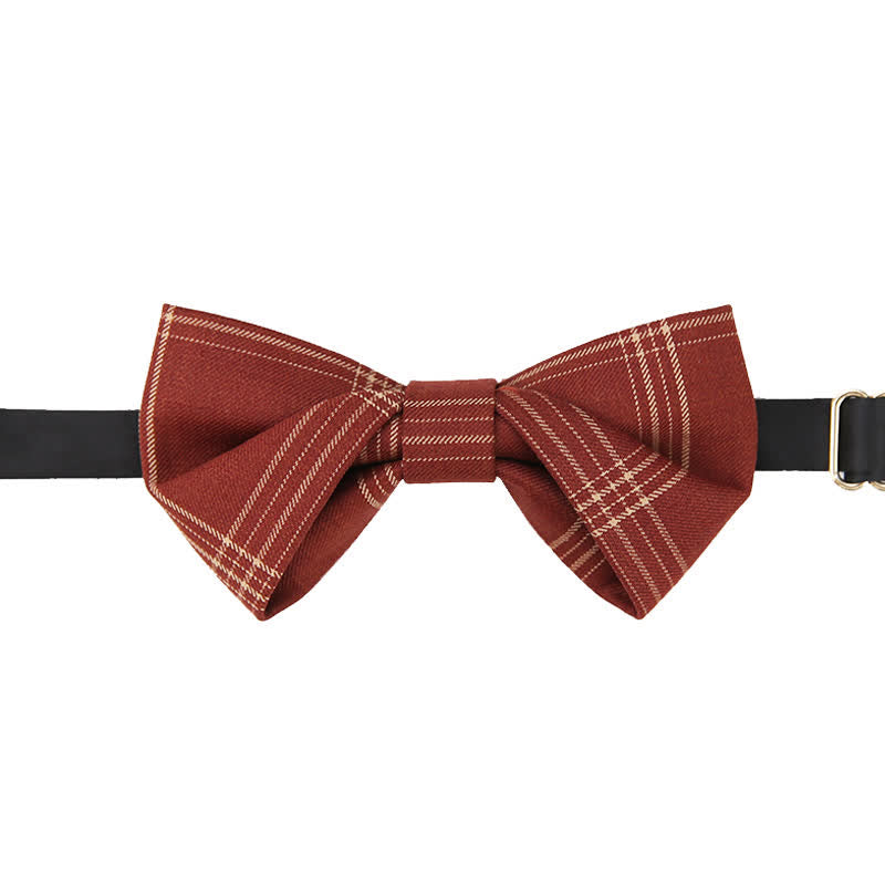 Men's British Style Classic Plaid Bow Tie - image 5