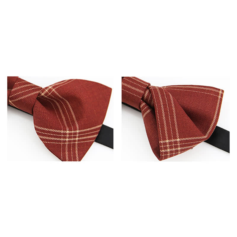 Men's British Style Classic Plaid Bow Tie - image 6
