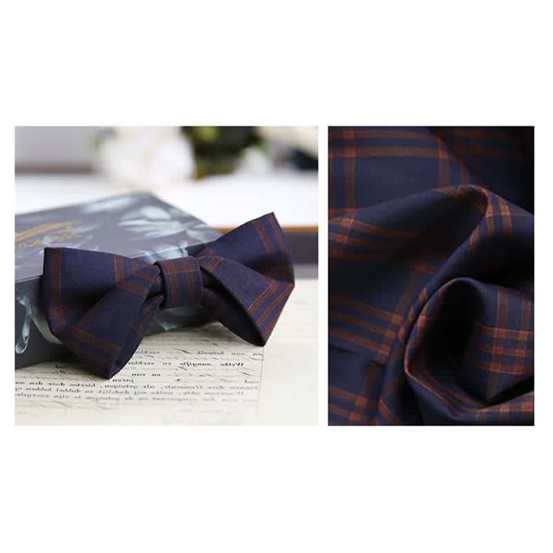 Men's British Style Classic Plaid Bow Tie - image 14