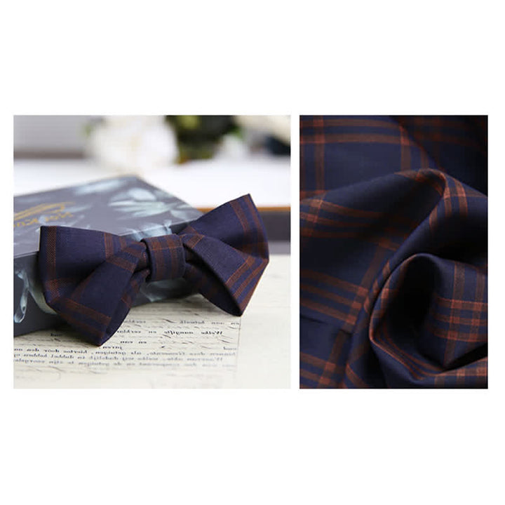 Men's British Style Classic Plaid Bow Tie - image 14