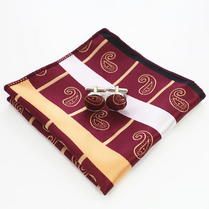 3Pcs Men's Striped Paisley Mixed Pattern Necktie Set - image 2