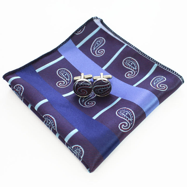 3Pcs Men's Striped Paisley Mixed Pattern Necktie Set - image 5