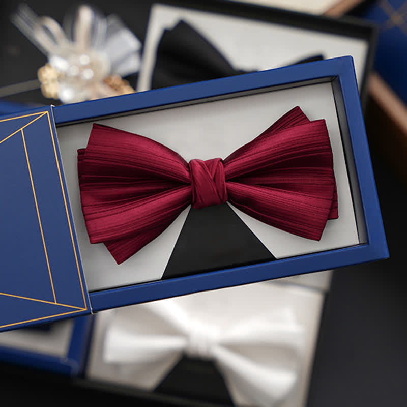 Men's Solid Color Twilled Formal Wedding Bow Tie - image 6
