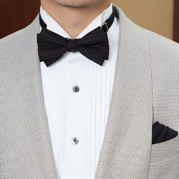 Men's Solid Color Twilled Formal Wedding Bow Tie - image 15