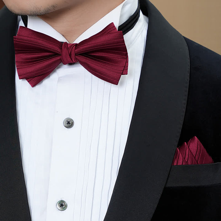 Men's Solid Color Twilled Formal Wedding Bow Tie - image 9