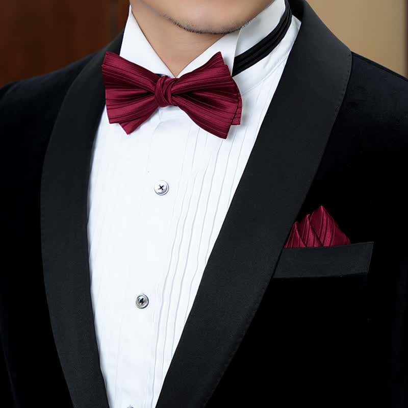Men's Solid Color Twilled Formal Wedding Bow Tie - image 8