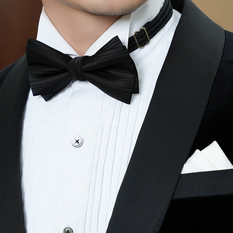 Men's Solid Color Twilled Formal Wedding Bow Tie - image 11