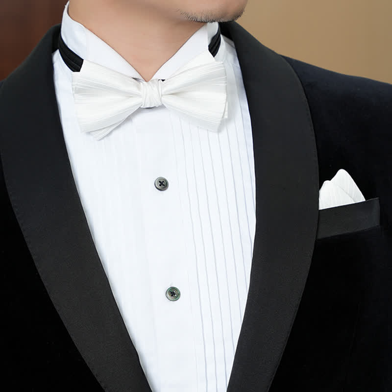 Men's Solid Color Twilled Formal Wedding Bow Tie - image 1