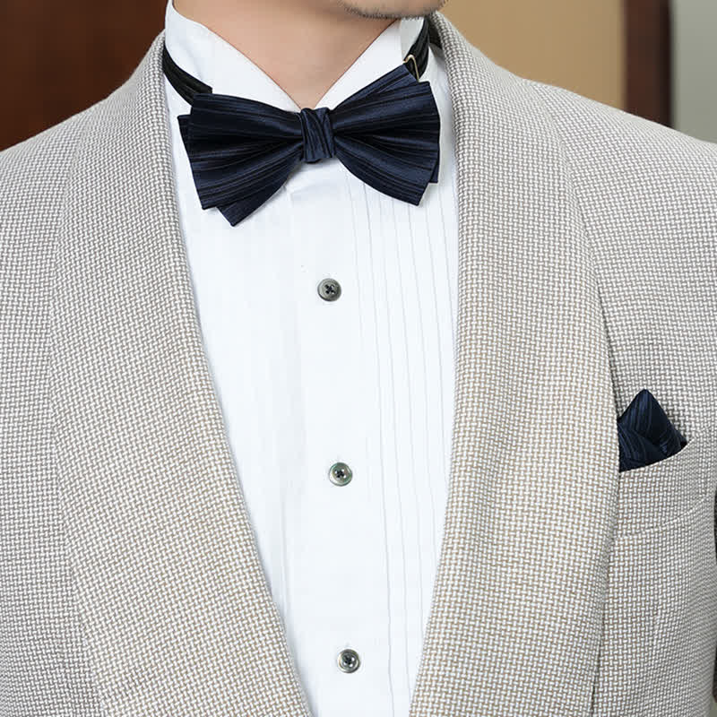 Men's Solid Color Twilled Formal Wedding Bow Tie - image 13