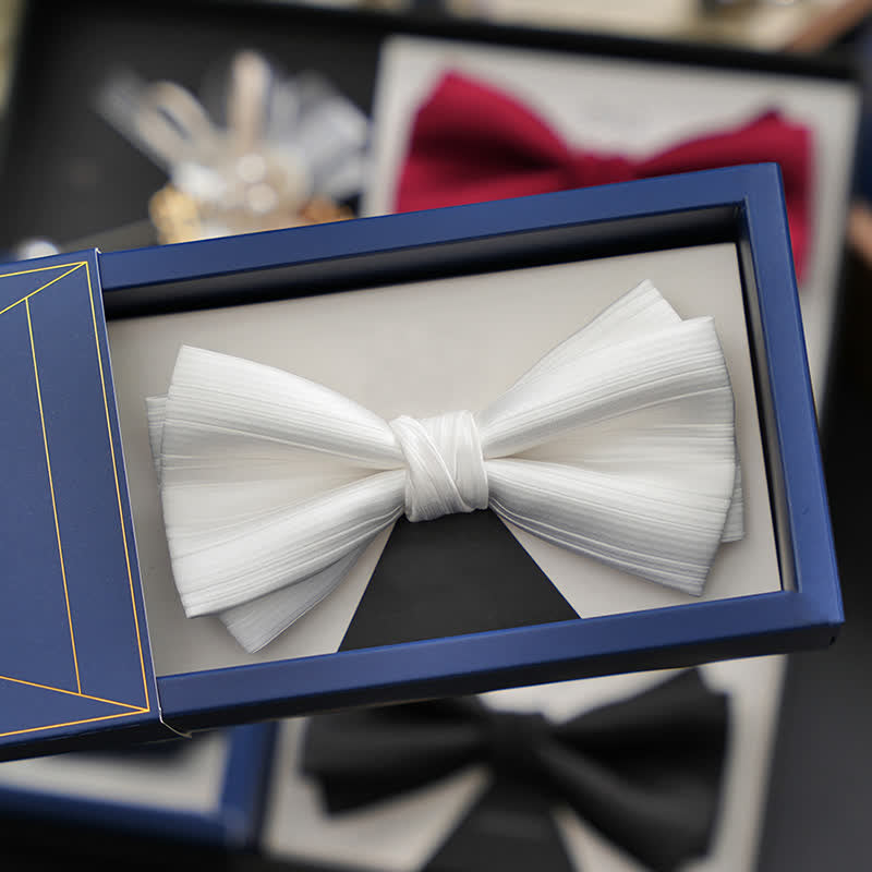 Men's Solid Color Twilled Formal Wedding Bow Tie - image 0