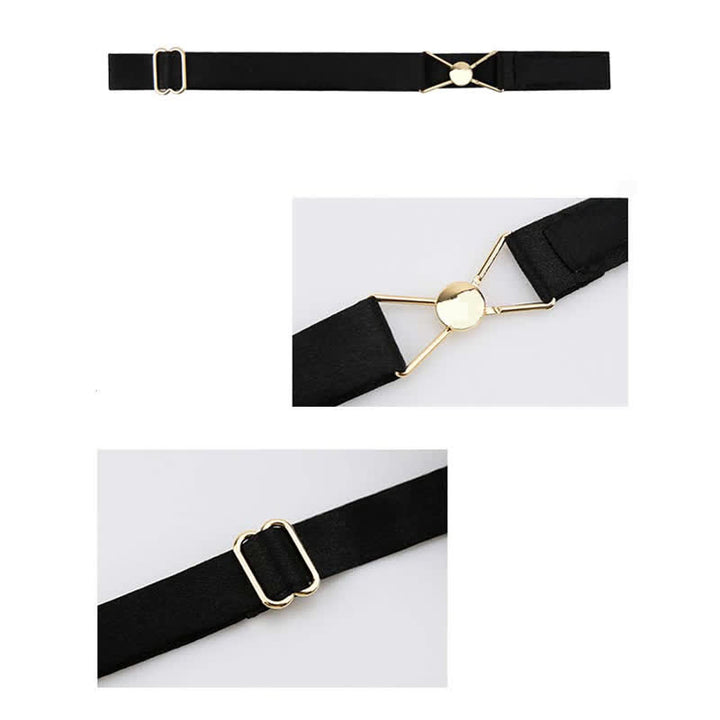 Men's Plain Solid Color Oversized Pointed Bow Tie - image 3