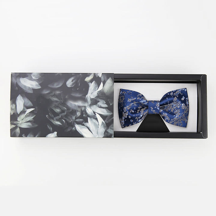 Men's Delicate Blue Floral Printed Bow Tie - Style #1 - image 2