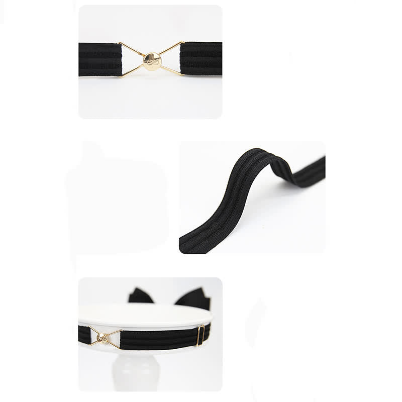 Men's Gold Painting Black Wedding Groom Bow Tie - image 8
