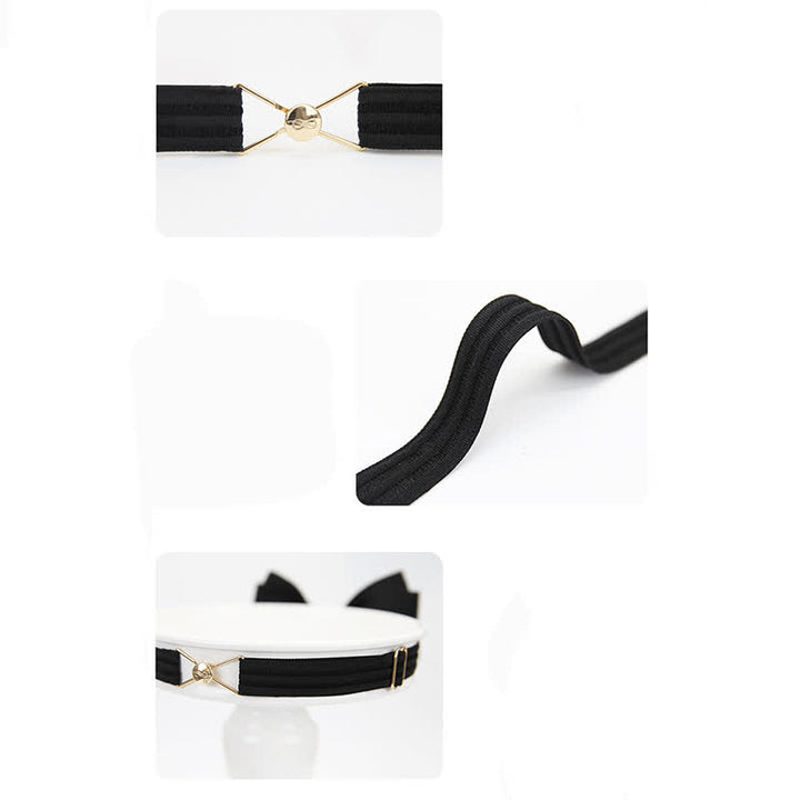 Men's Gold Painting Black Wedding Groom Bow Tie - image 8