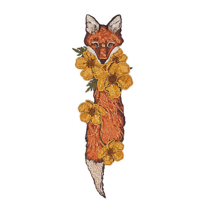 Women's Vintage Fox Flowers Embroidered Zipper Necktie - image 5