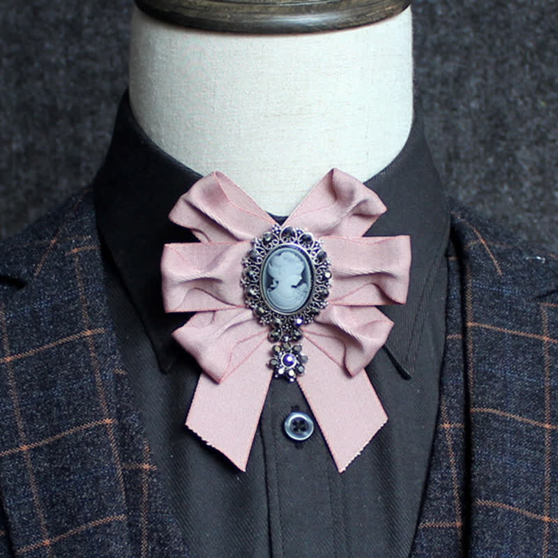 Ribbon Rhinestone Lady Relief Wedding Bow Tie - image 15