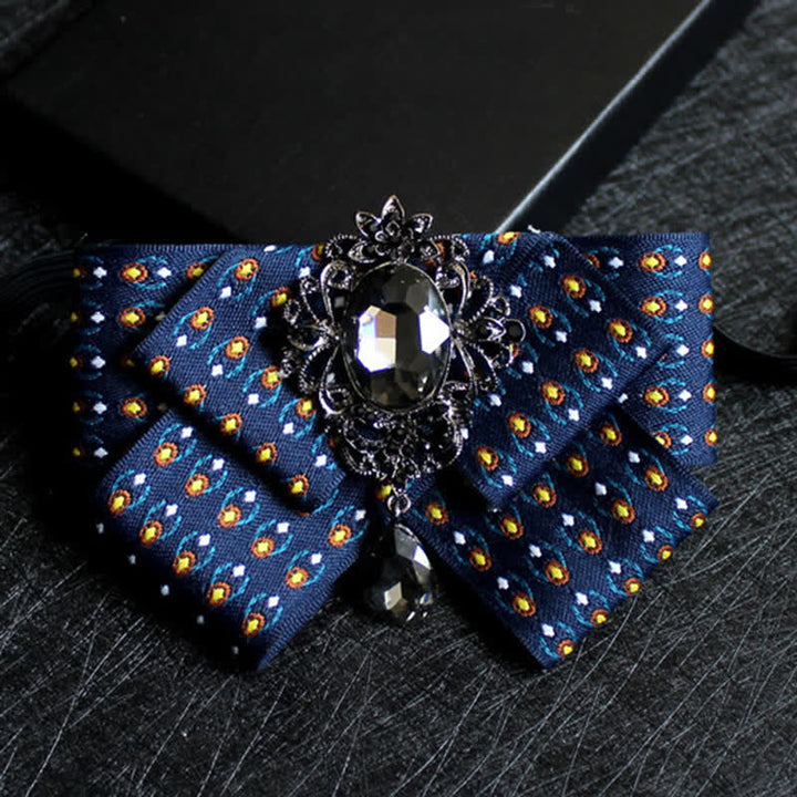 Ribbon Shaped Crystal Wedding Formal Bow Tie - Style #2 - image 4
