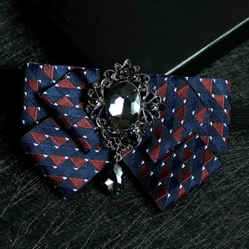 Ribbon Shaped Crystal Wedding Formal Bow Tie - Style #3 - image 5