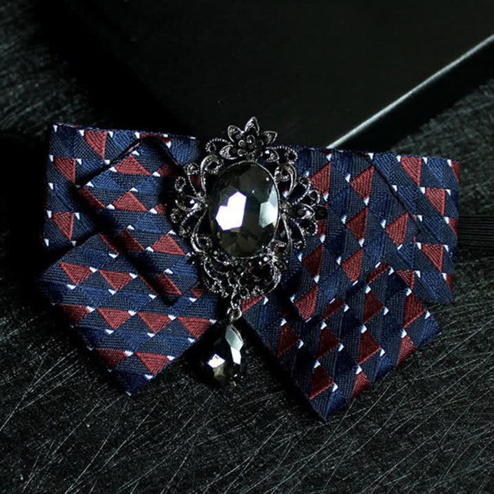 Ribbon Shaped Crystal Wedding Formal Bow Tie - Style #3 - image 5