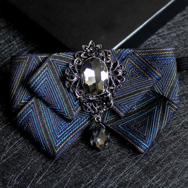 Ribbon Shaped Crystal Wedding Formal Bow Tie - Style #8 - image 10
