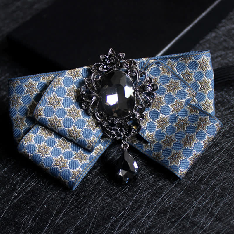 Ribbon Shaped Crystal Wedding Formal Bow Tie - Style #6 - image 8