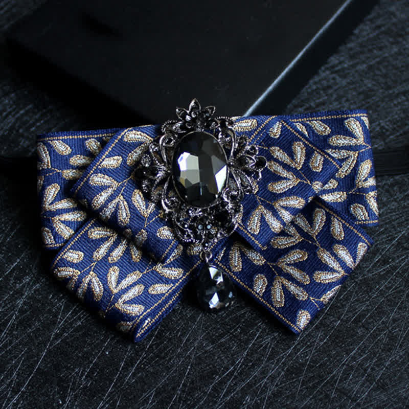 Ribbon Shaped Crystal Wedding Formal Bow Tie - Style #7 - image 9