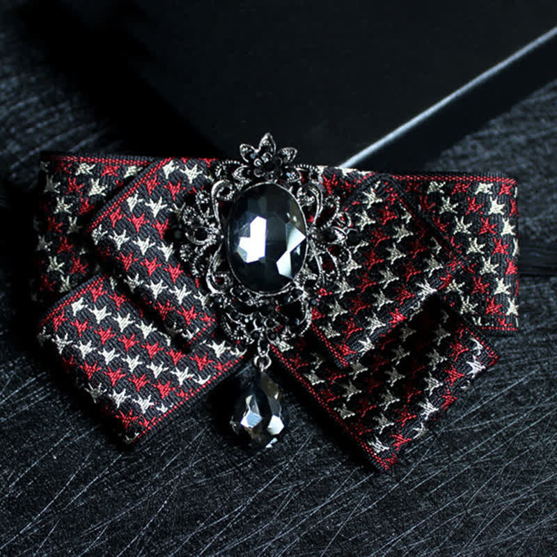 Ribbon Shaped Crystal Wedding Formal Bow Tie - Style #5 - image 7