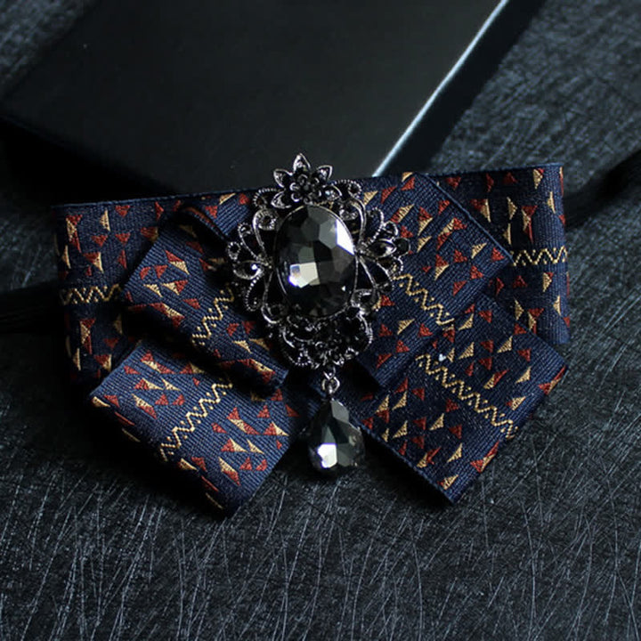Ribbon Shaped Crystal Wedding Formal Bow Tie - Style #10 - image 12