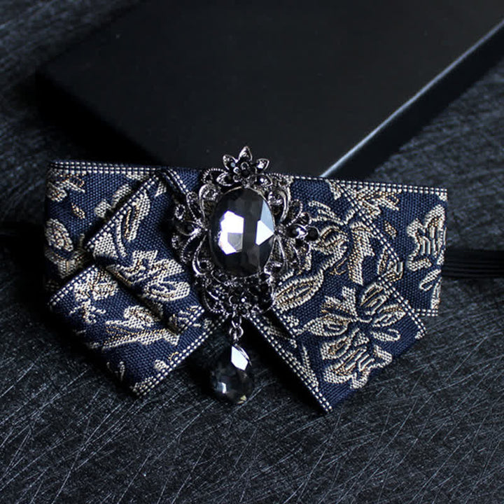 Ribbon Shaped Crystal Wedding Formal Bow Tie - Style #16 - image 18