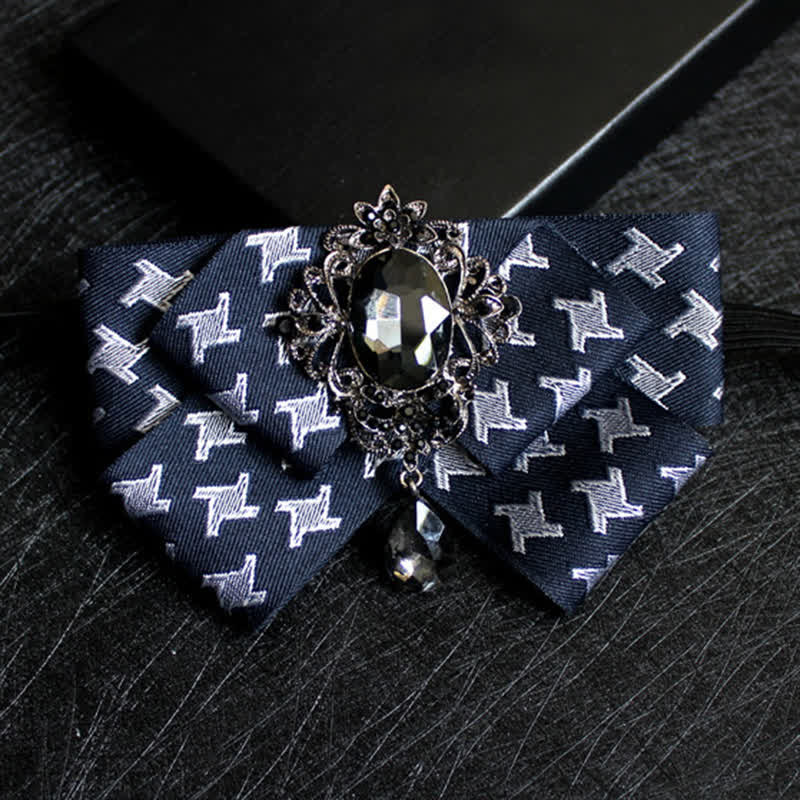 Ribbon Shaped Crystal Wedding Formal Bow Tie - Style #11 - image 13