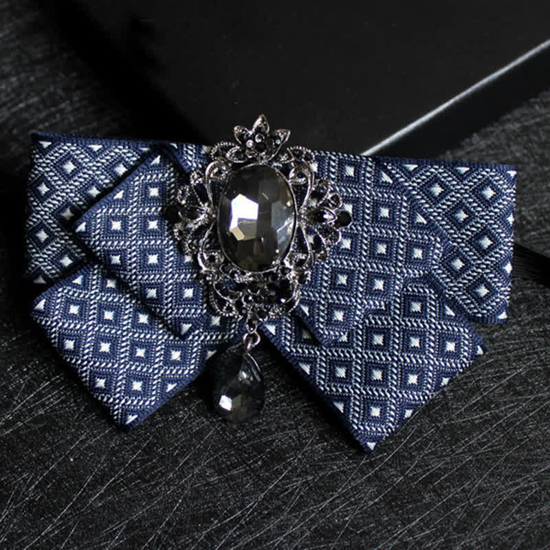 Ribbon Shaped Crystal Wedding Formal Bow Tie - Style #17 - image 19