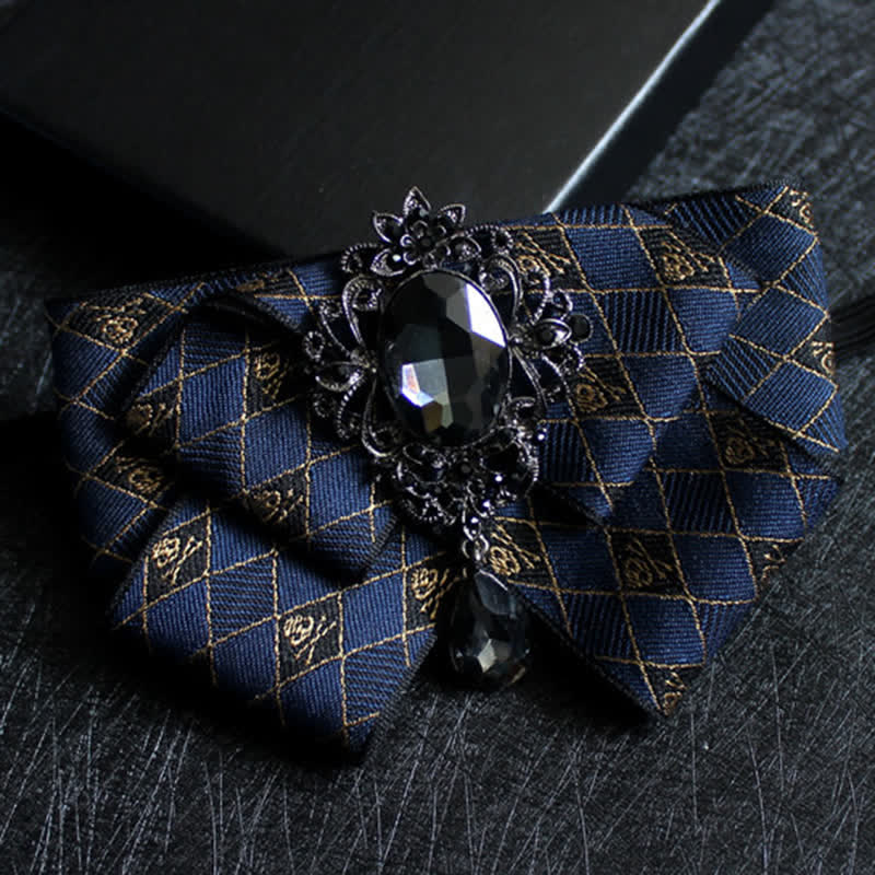 Ribbon Shaped Crystal Wedding Formal Bow Tie - Style #19 - image 21