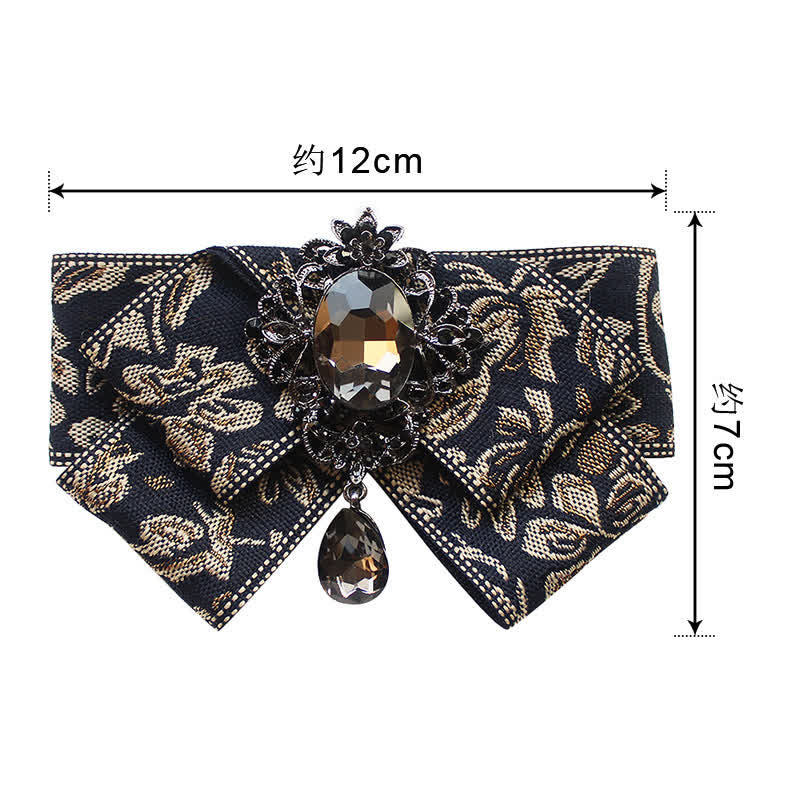 Ribbon Shaped Crystal Wedding Formal Bow Tie - image 2
