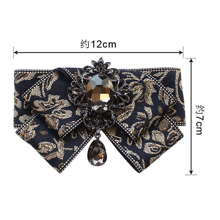 Ribbon Shaped Crystal Wedding Formal Bow Tie - image 2