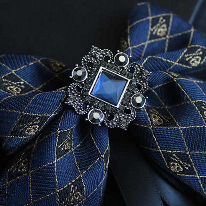 Classic British Style Ribbon Tassel Bow Tie - image 1