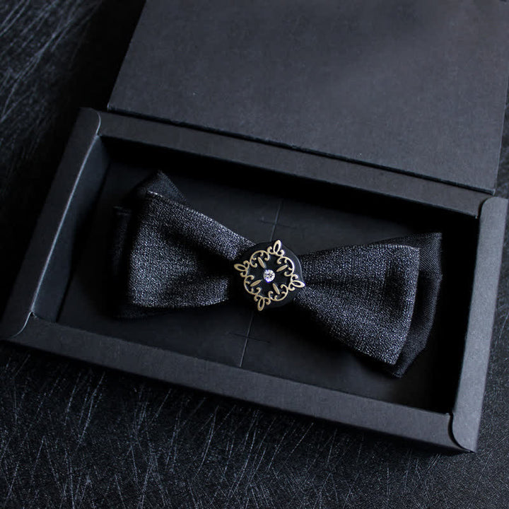 Formal Double Layers Banquet Accessories Bow Tie - Black - image 6