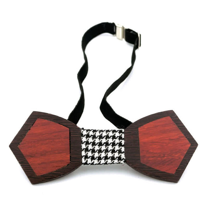 Men's Spliced Stylish Butterfly Wooden Bow Tie - image 1