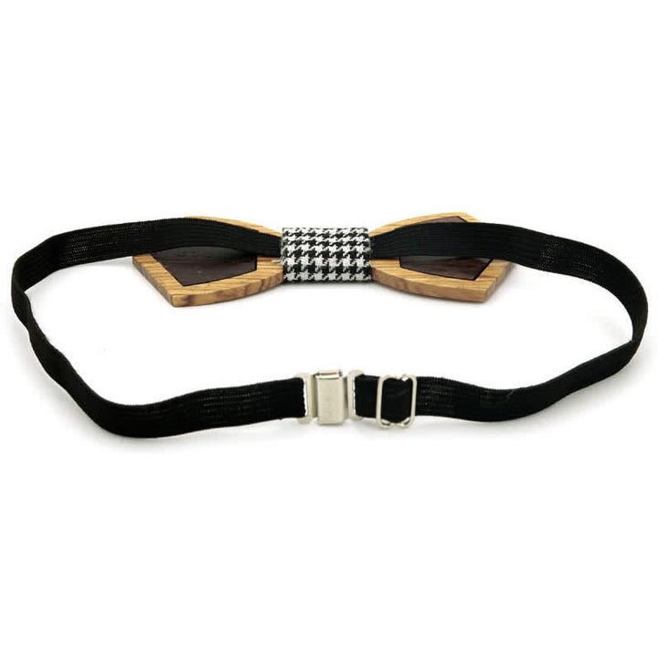 Men's Spliced Stylish Butterfly Wooden Bow Tie - image 2