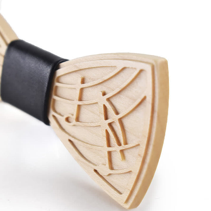 Men's Novelty Music Engraving Wooden Bow Tie - image 4
