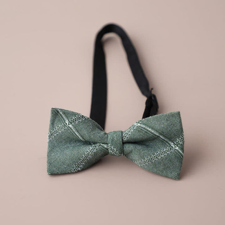 Men's Casual Formal Party Retro Plaid Bow Tie - Style #2 - image 4