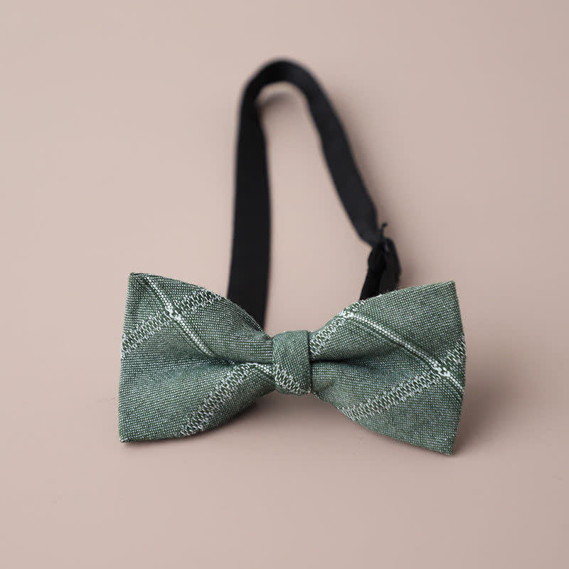 Men's Casual Formal Party Retro Plaid Bow Tie - Style #2 - image 4