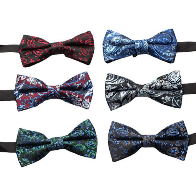 Men's Intricate Paisley Jacquard Classic Bow Tie - image 1