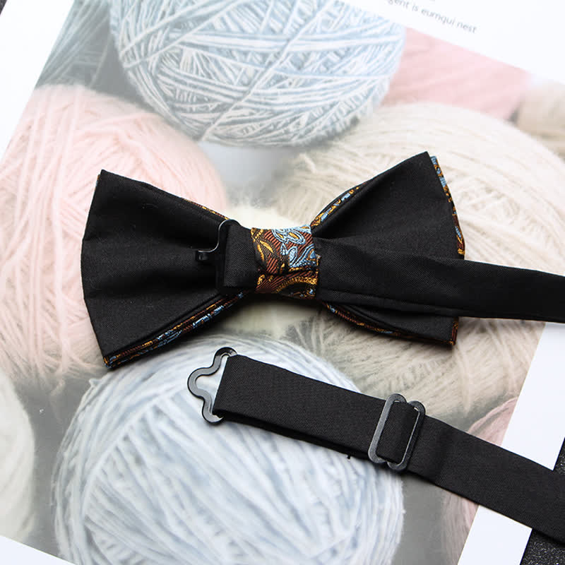Men's Intricate Paisley Jacquard Classic Bow Tie - image 2