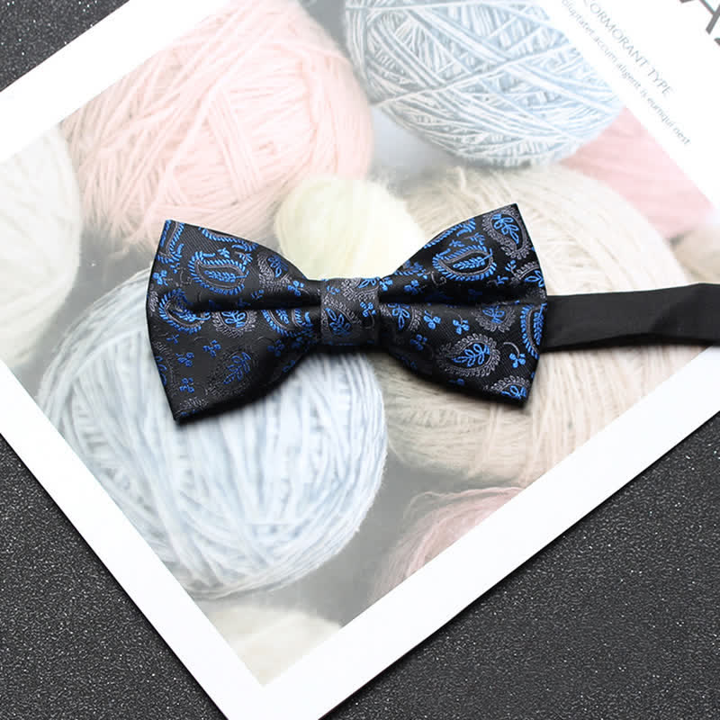 Men's Intricate Paisley Jacquard Classic Bow Tie - Style #8 - image 9