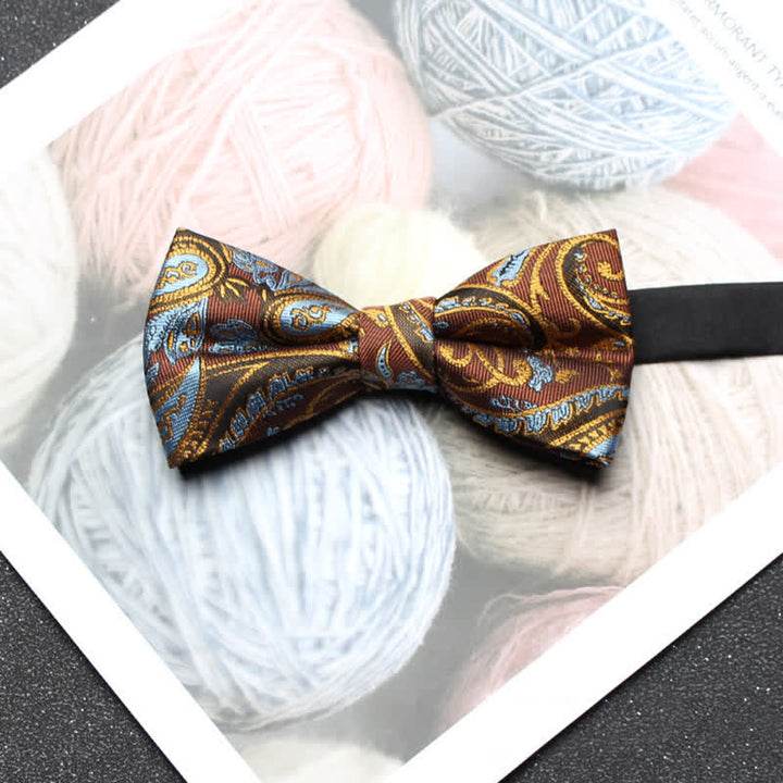 Men's Intricate Paisley Jacquard Classic Bow Tie - Style #6 - image 7